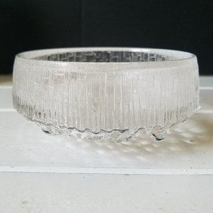 Vintage Iittala Ultima Thule Glass Footed Dessert Bowl Tapio Wirkkala